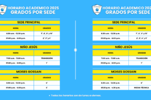 HORARIO ACADEMICO 2025 – grados por sede
